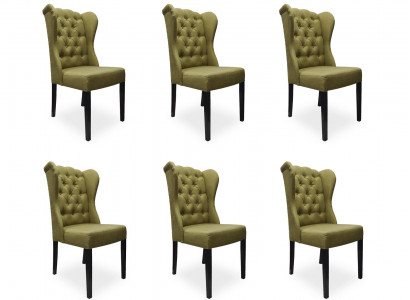 6x Design Polster Sitz Stühle Stuhl Seht Garnitur Sessel Lounge Club Set 
